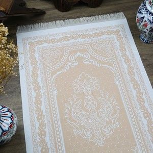  Hediyelik Pamuklu Seccade Turuncu 68x110 cm - 330 gr