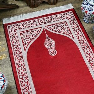  Hediyelik Rumi Desen Seccade - Bordo 70x128 cm - 364 gr