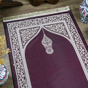  Hediyelik Rumi Desen Seccade - Mor 70x128 cm - 364 gr