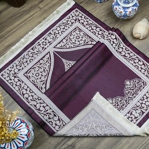  Hediyelik Rumi Desen Seccade - Mor 70x128 cm - 364 gr