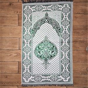  Hediyelik Seccade Süper Simli Broker Yeşil 68x110 cm - 170 gr