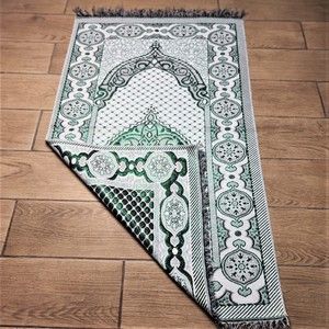  Hediyelik Seccade Süper Simli Broker Yeşil 68x110 cm - 170 gr