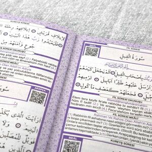  Hediyelik Yasin Kitabı 10 Adet  Çanta Boy 80 Sayfa, 99'lu Kokulu Tesbih ve Tül Süslemeli Ekonomik Mevlid Paketi-Orkide