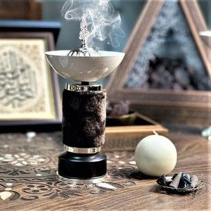 Kahire- Lüks Ahşap Metalli Tütsülük & Buhurdanlık Incense and Censer bakhoor