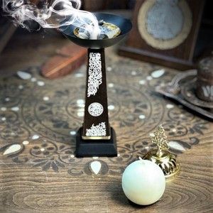 Küfe- Lüks Ahşap Metalli Tütsülük & Buhurdanlık Incense and Censer Bakhoor