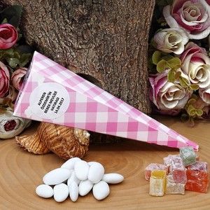 Kız Bebek Mevlüt Şekeri Badem Şekerli, Kuş Lokumlu (70-80gr) 15cm