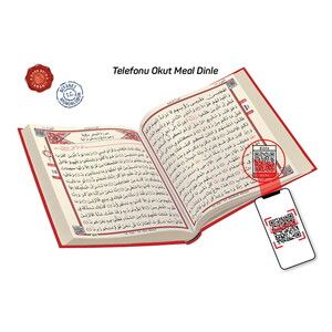  Kuranı Kerim Bilgisayar Hatlı Orta Boy  ( 17 x 24cm, 1085gr)-Kırmızı