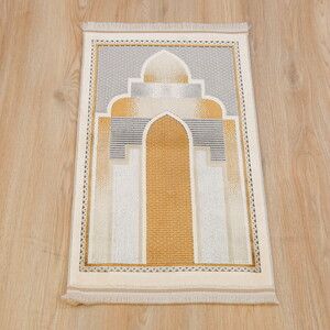 Lüks Kadife  Halı Tipi  Akasya  Çocuk Seccade - Gri( 40*72 cm)
