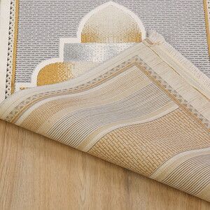 Lüks Kadife  Halı Tipi  Akasya  Çocuk Seccade - Gri( 40*72 cm)