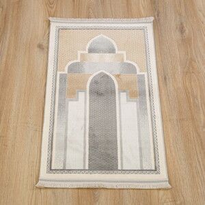 Lüks Kadife  Halı Tipi  Akasya  Çocuk Seccade - Vizon( 40*72 cm)