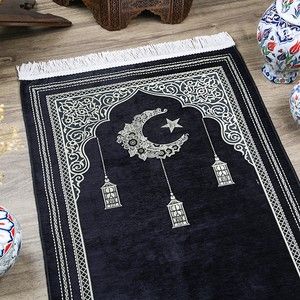  Ramadan Kerim  Şönil Seccade Siyah 68x110 cm - 330 gr