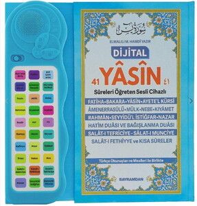 Sesli Yasini Şerif Ögreten Cihaz Sesli Yasin Kitaplı Mavi