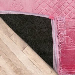  Soft Yumuşak Kadife Peluş Seccade Pembe 80 x 120 cm - 1100 gr