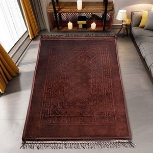 Soft Yumuşak Peluş Seccade Koyu Kahve 80 x 120 cm - 1100 gr