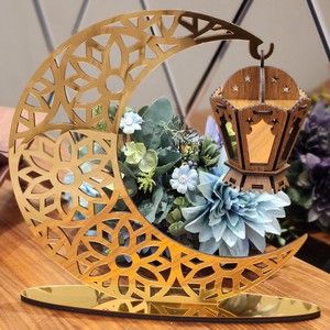 Ya Şehri Ramazan Kandilli Ramadan Gold Pleksi Aksesuar 25*25