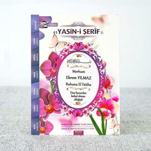  Yasin Kitabı 10 Adet (Çanta Boy), Kokulu Tesbih, Asetat Poşetli Hediye Paketi-Orkide