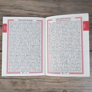  Yasin Kitabı 10 Adet Çanta Boy(12x16 80 Sayfa) İsme Özel Etiketli Mevlüt İçin-Bordo