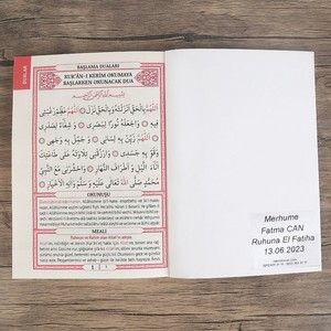  Yasin Kitabı 10 Adet Çanta Boy(12x16 80 Sayfa) İsme Özel Etiketli Mevlüt İçin-Gold