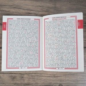  Yasin Kitabı 10 Adet Çanta Boy(12x16 80 Sayfa) İsme Özel Etiketli Mevlüt İçin-Beyaz
