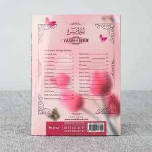  Yasin Kitabı 10 Adet Ekonomik Çanta Boy(12x16 80 Sayfa) İsme Özel Etiketli Mevlit İçin-Lale
