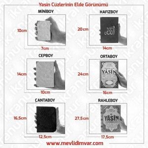  Yasin Kitabı 10 Adet Şantuk Kumaş (Çanta Boy 12×16, 128 Sayfa) Lacivert