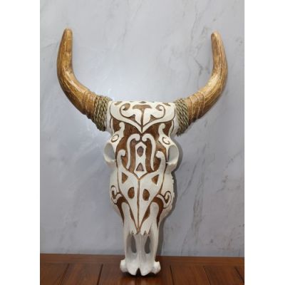  Ahşap Duvara Asmalı Bufalo Kafası