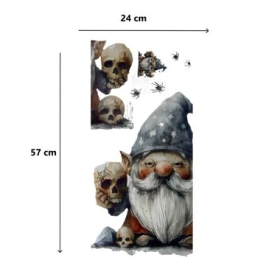  Gotik Cüce ve Kafatası Duvar Sticker Seti