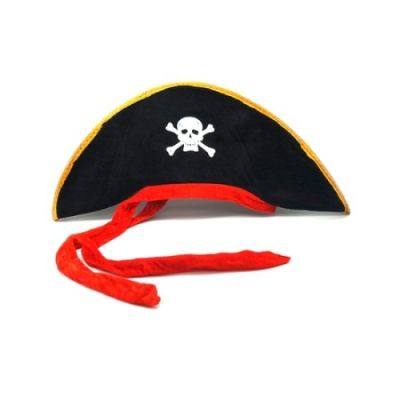 Karayip Korsanları Kaptan Jack Kumaş Korsan Şapkası Yetişkin