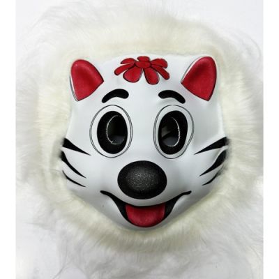 Kedi Maskesi - Sevimli Kedi Maskesi Pembe Kulaklı Yetişkin Çocuk Uyumlu Model 10