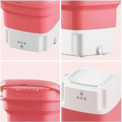  Pembe Katlanabilir Mini Çamaşır Makinesi
