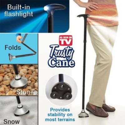  Trusty Cane Güvenilir Katlanabilir Işıklı Baston