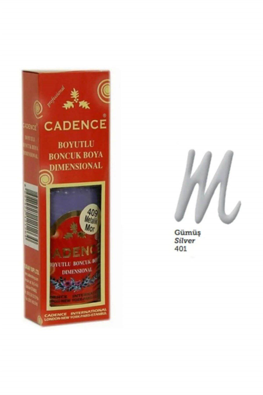  Cadence Boyutlu Boncuk Boya 50 ml 401 Gümüş