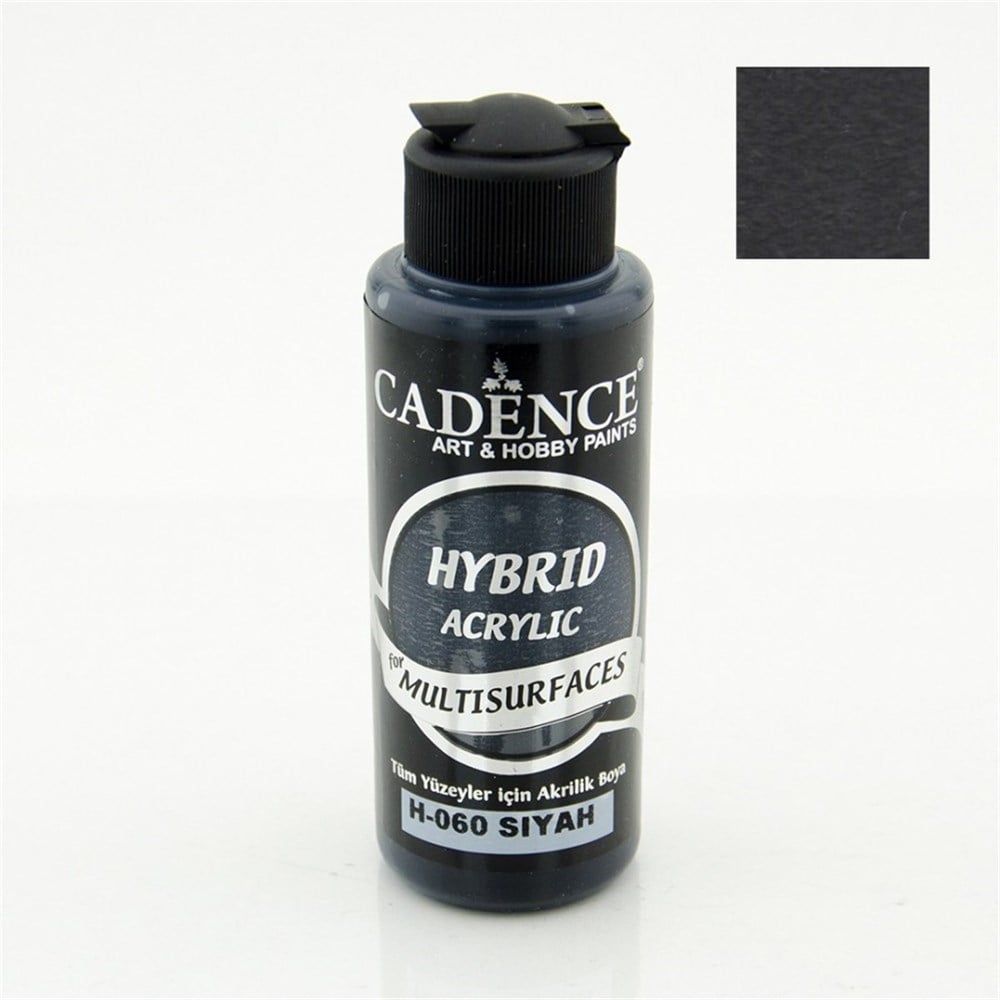  Cadence Hybrid Multisurface Akrilik Boya 120 ml H060 Siyah