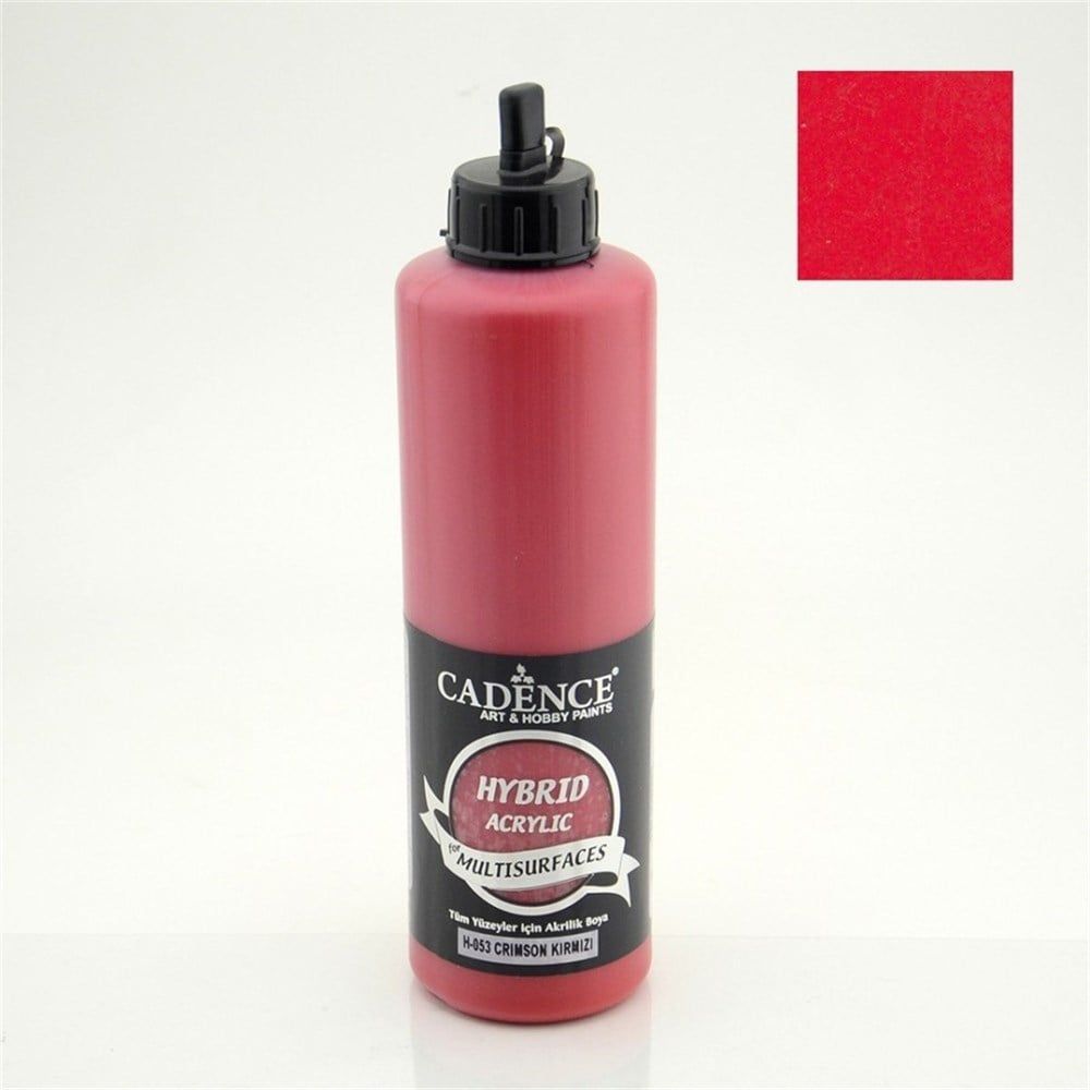 Cadence Hybrid Multisurface Akrilik Boya 500 ml H053 Crimson Kırmızı