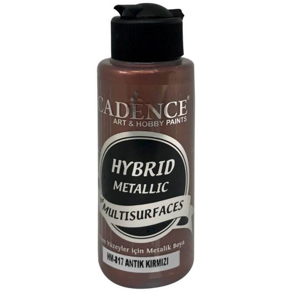 Cadence Hybrid Multisurface Akrilik Boya 120 ml HM817 Metalik Antik Kırmızı