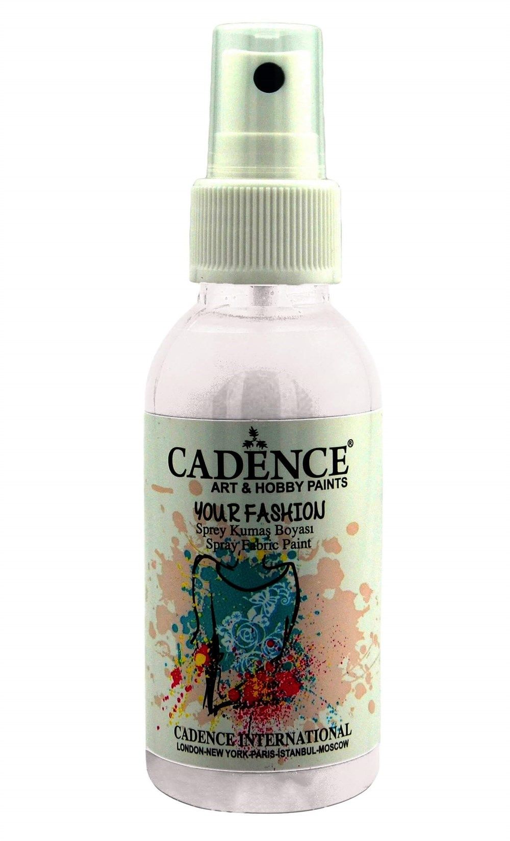  Cadence Sprey Kumaş Boyası 100 ml White 1100