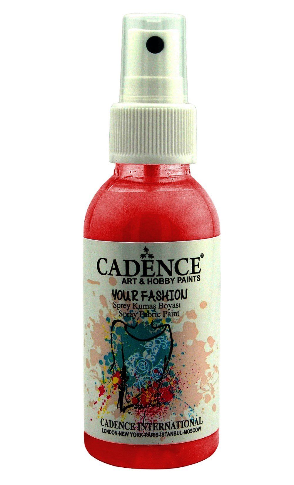 Cadence Sprey Kumaş Boyası 100 ml Scarlet 1107
