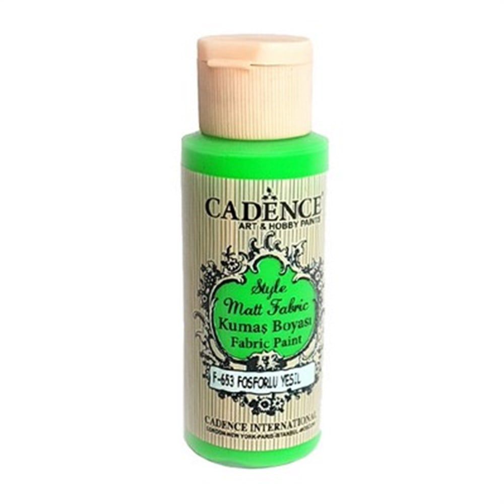 Cadence Style Matt Kumaş Boyası 59 ml 653 Fosforlu Yeşil