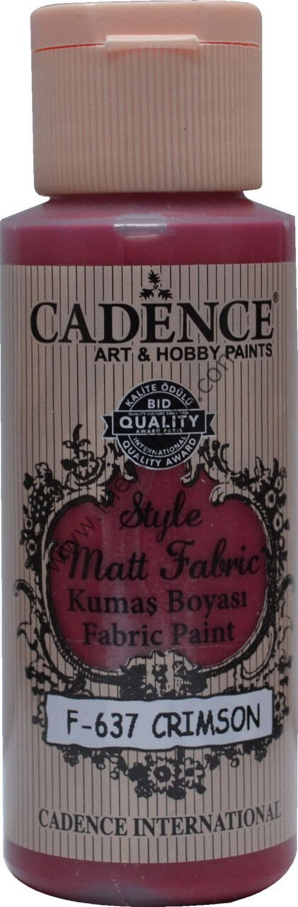 Cadence Style Matt Kumaş Boyası 59 Ml 637 Crimson