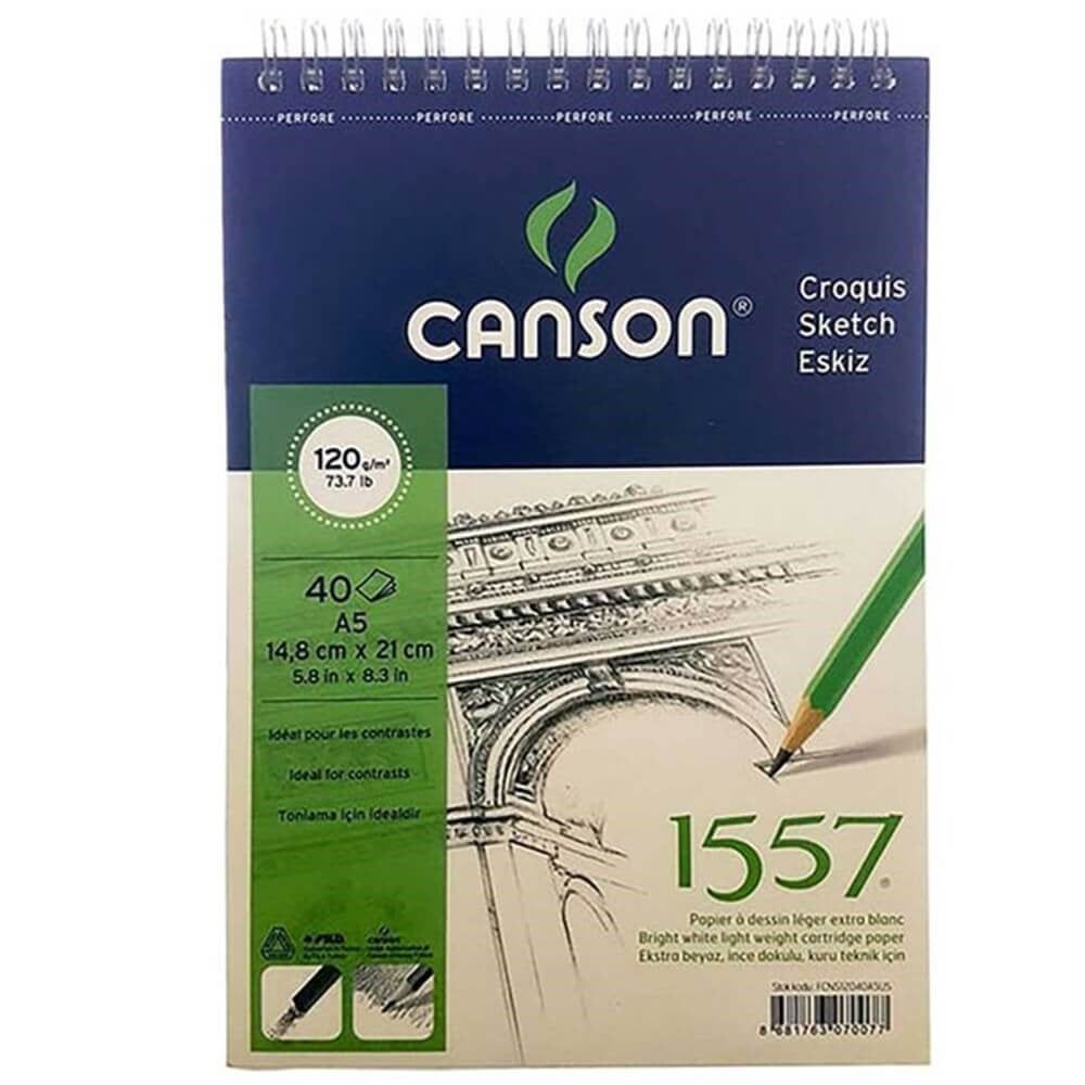  Canson 1557 Eskiz Çizim Defteri A5 120gr 40Syf