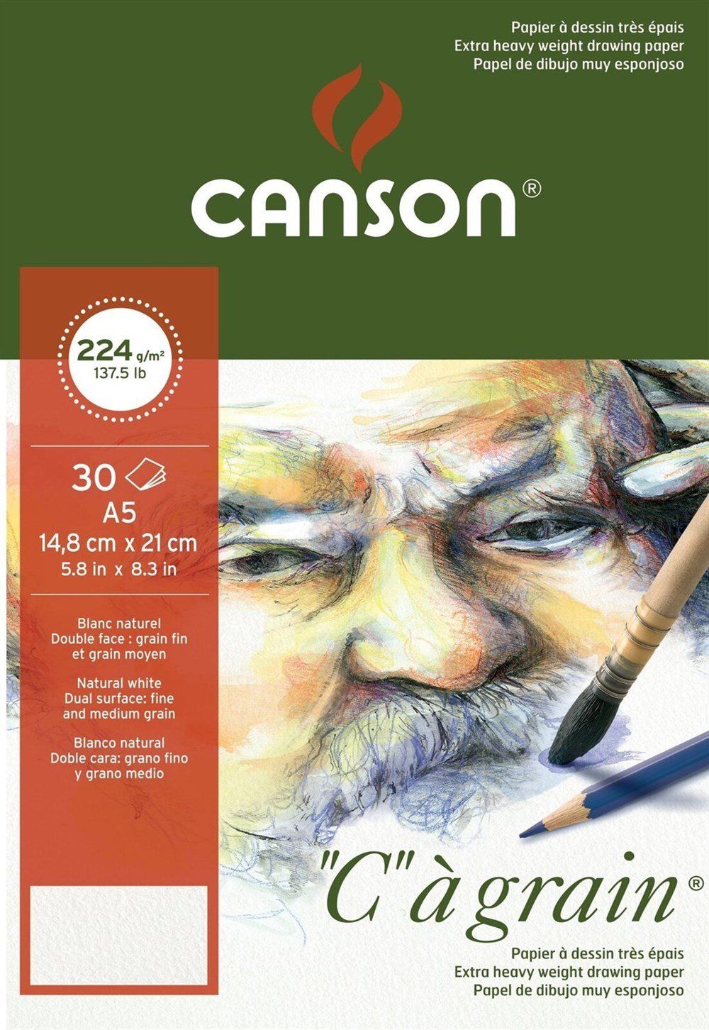  Canson Cagrain 224G 30Sayfa A5