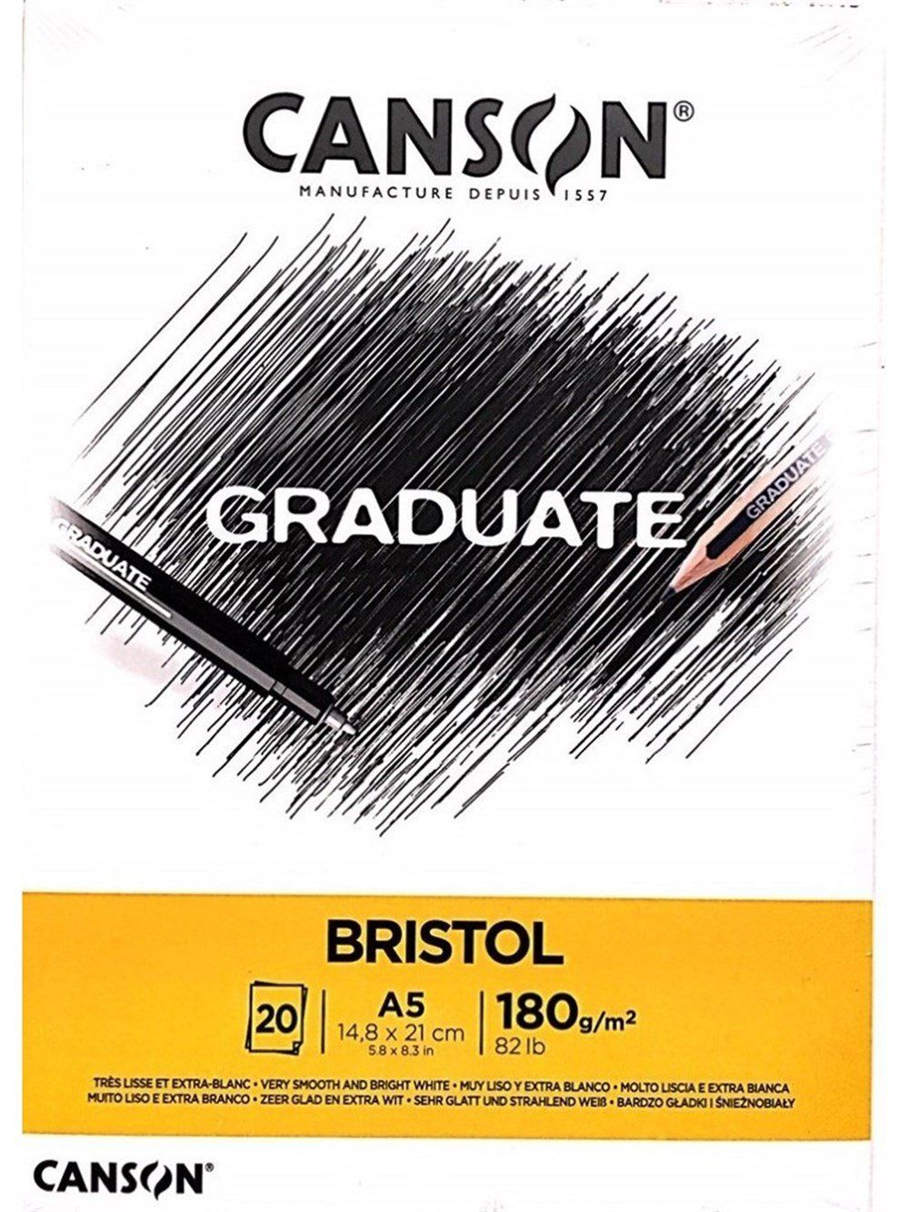 Canson Graduate Bristol A5 180G 20 Sayfa