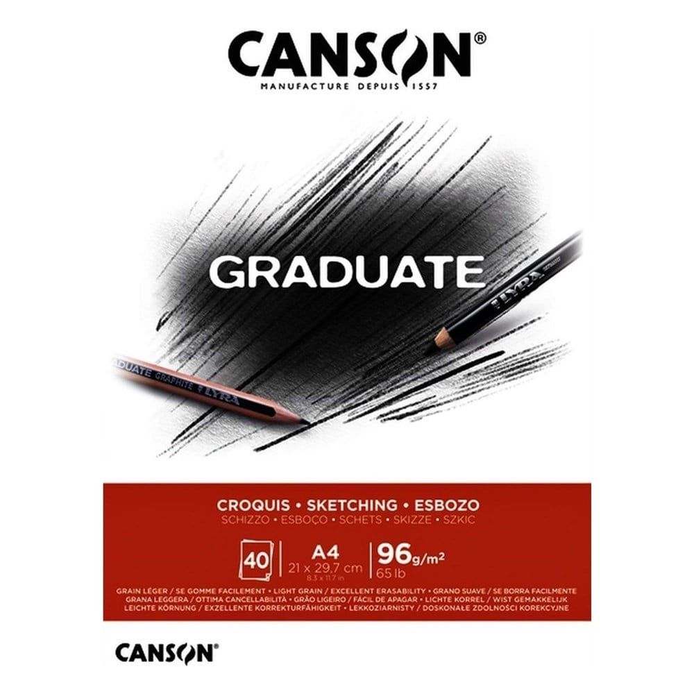 Canson Graduate Eskiz Defteri A4 96G 40 Sayfa