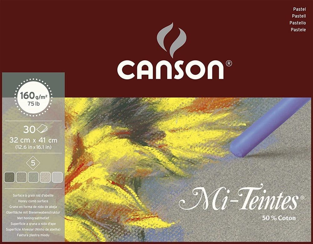 Canson Mi-Teintes Spiral Pad Grey 160gr 32x41cm 30 Sayfa
