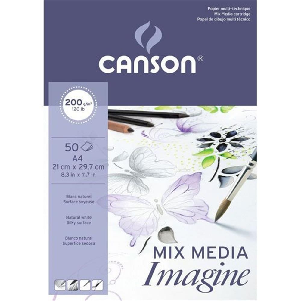 Canson Mix Media Imagine A4 200G 50Sayfa