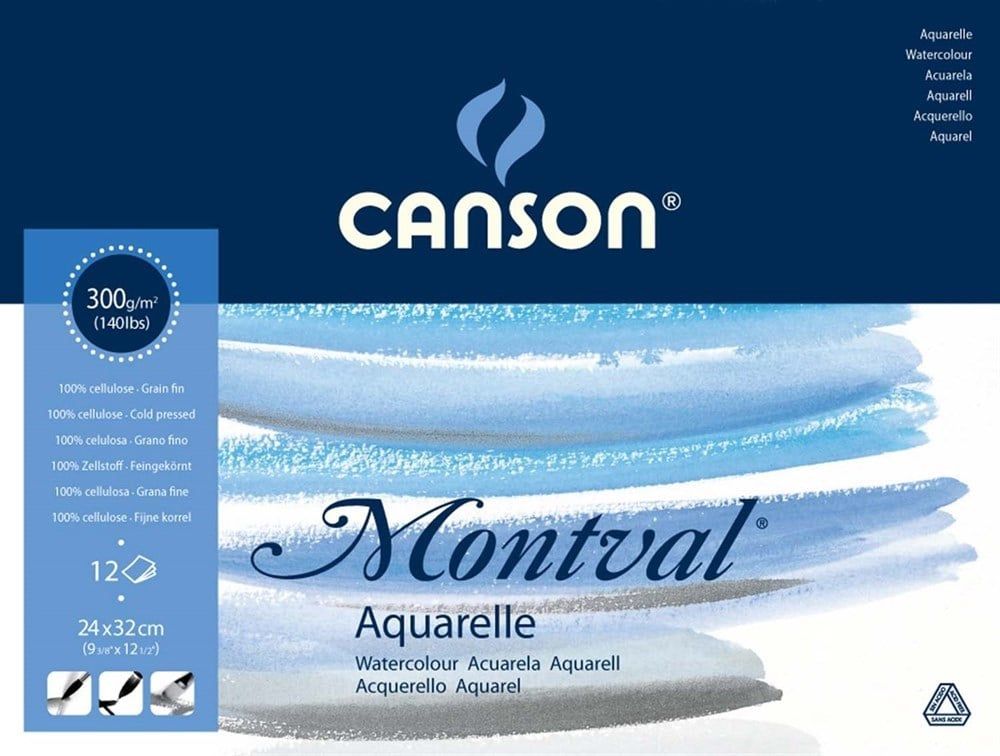 Canson Montval 24x32cm 100 sayfa 300g Suluboya Defteri