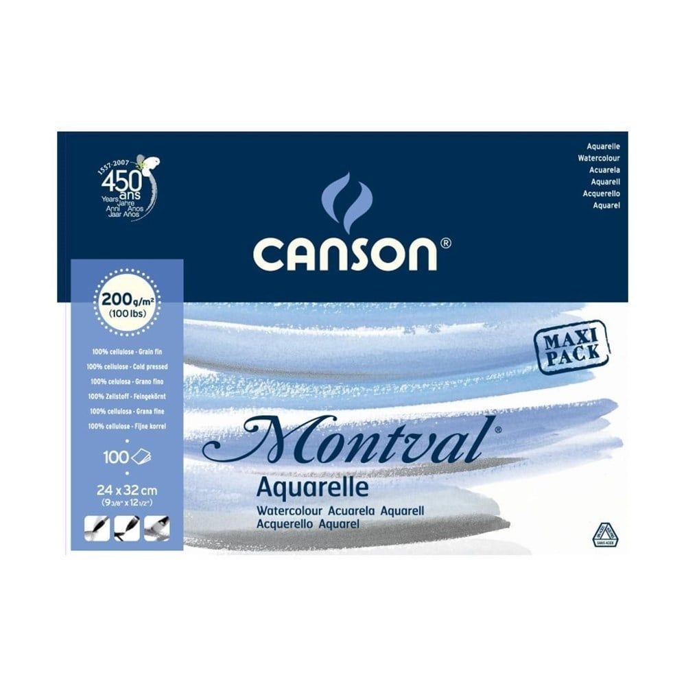  Canson Montval Sulu Boya Blok 200gr. 24x32cm 100yp.