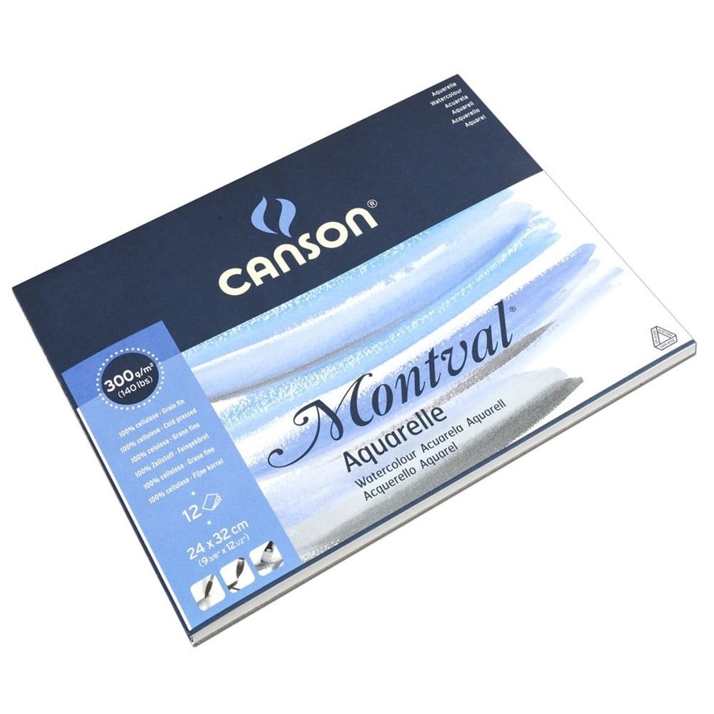  Canson Montval Suluboya Blok Grenli 300 Gr 12 Sayfa 24X32 Cm