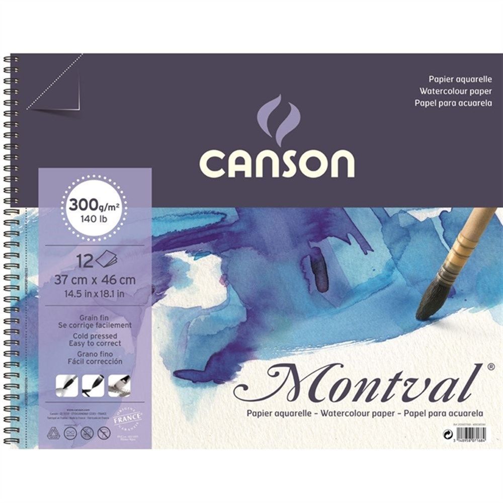  Canson Montval Suluboya Blok 37x46 cm 300Gr 12syf