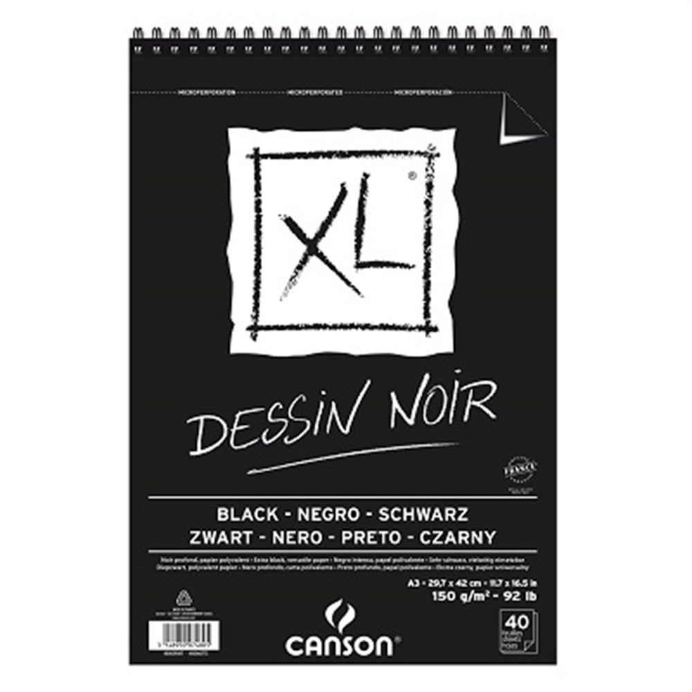  Canson Xl Siyah Spiralli Blok 150 Gr A3 40 Sayfa